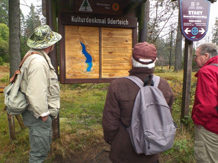 Die Wandertafel am Oderteich